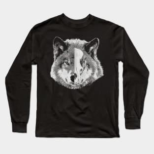 Wolf Skull Long Sleeve T-Shirt